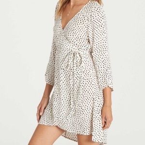 Billabong Polka Dot Wrap Dress